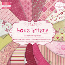 Набір паперу для скрапбукінгу Love Letters 15х15 см 16 аркушів від First Edition