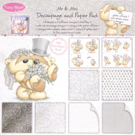 Набір Decoupage and Paper Pad Mr & Mrs 20x20 см 7 листів від Fizzy Moon