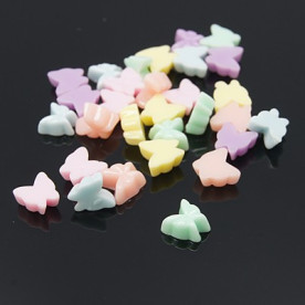 Пластмассовый кабошон Бабочка, 7х7 мм, толщина 4 мм, 10 шт