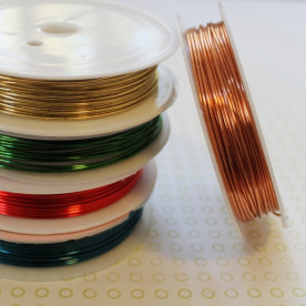 Металевий дріт для бісеру, бронза, 0,5 мм, 90 см