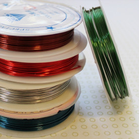 Металлическая проволока для бисера, зеленый, 0,5 мм, 90 см