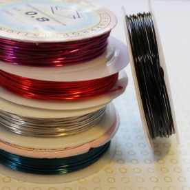 Металлическая проволока для бисера, черный, 0,5 мм, 90 см