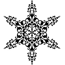 Акриловый штамп Снежинка ажурная 3,0х3,4 см