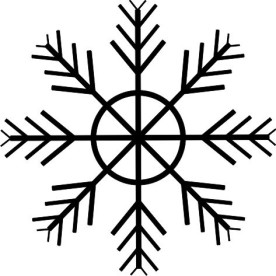 Акриловый штамп Утонченная снежинка 3,0х3,0 см