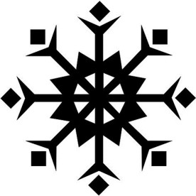 Акриловий штамп Сніжинка 3,0х3,0 см