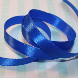 Атласна стрічка синього кольору, довжина 90 см, ширина 10 мм
