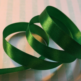 Атласная лента зеленого цвета, длина 90 см, ширина 16 мм