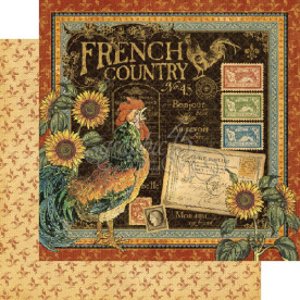 Двосторонній папір French Country 30х30 см від Graphic 45
