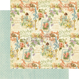 Двосторонній папір Posy Patch, Secret Garden 30х30 см від Graphic 45
