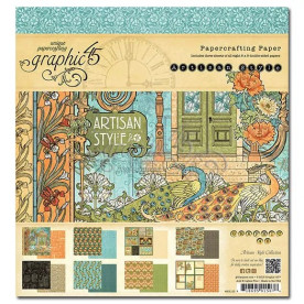 Набор скрапбумаги Artisan Style, 20х20 см, 8 листов, Graphic 45