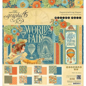 Набір паперу World's Fair, 20х20 см, 8 арк, Graphic 45