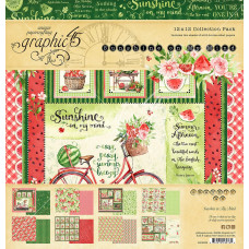 Набір для скрапбукінгу Sunshine on my Mind, 30x30 см, 8 аркушів, Graphic 45