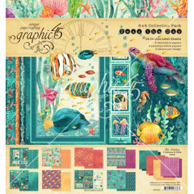 Набор для скрапбукинга Seas the Day, 20х20 см, 12 листов, Graphic 45