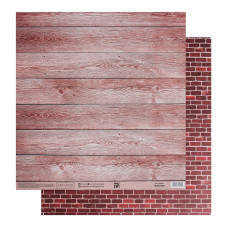 Бумага для скрапбукинга, Кирпичный дом, 30,5×32 см, 180 г/м, АртУзор