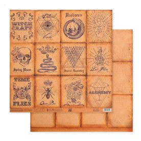 Бумага для скрапбукинга, Секреты алхимиков, 30,5×32 см, 180 г/м, АртУзор