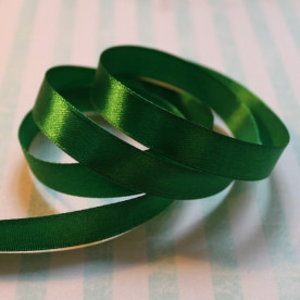 Атласная лента зеленого цвета, длина 90 см, ширина 12 мм