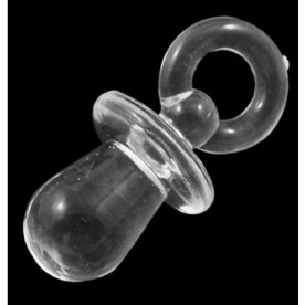 Прозрачная акриловая соска белого цвета, длина 31 мм, ширина 15 мм