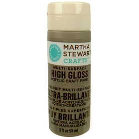 Акриловая краска серого цвета глянцевая Gray Wolf от Martha Stewart, 59 мл