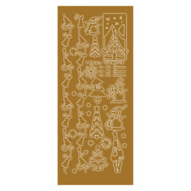 Контурні наклейки для скрапбукінгу Gold Tis The Season від Dovecraft