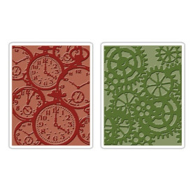 Папки для тиснення Pocket Watches and Steampunk Set від Sizzix