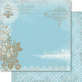 Бумага для скрапбукинга Blue Love 30х30 см от Ruby Rock-It