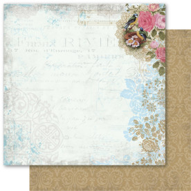 Папір для скрапбукінгу Gold Love Birds 30х30 см від Ruby Rock-It