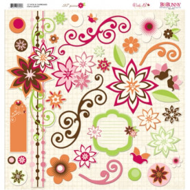 Лист вирубування з чіпборда Vicki B. Chipboard від Bo Bunny