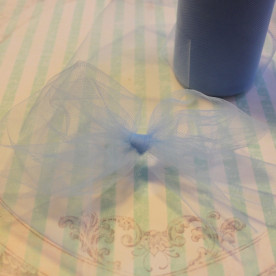 Декоративная сетка (фатин) голубого цвета от Falk, ширина 14 см, длина 90 см