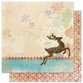 Двусторонняя скрапбумага Blitzen от Bo Bunny