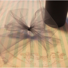 Декоративна сітка (фатин) сірого кольору від Falk, ширина 14 см, довжина 90 см