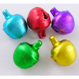 Металлические разноцветные колокольчики, 8х10 мм, 10 шт