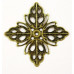Металлическое украшение "Цветок" цвета античной бронзы, 35х35 мм, 1 шт