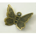 Металлическая подвеска "Бабочка" цвета состаренной бронзы, 10х13 мм, 10 шт