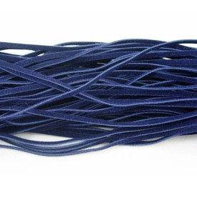 Замшевый шнур синего цвета, ширина 2,7 мм, длина 100 см