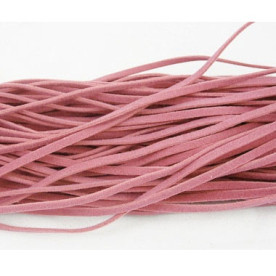 Замшевый шнур розового цвета, ширина 2,7 мм, длина 100 см