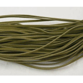 Замшевий шнур оливкового кольору, ширина 3 мм, довжина 100 см