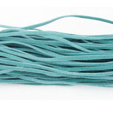 Замшевый шнур голубого цвета, ширина 3 мм, длина 100 см