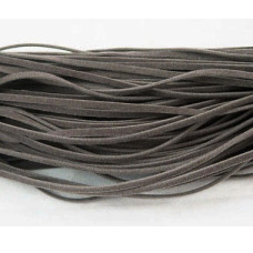 Замшевый шнур серого цвета, ширина 3 мм, длина 100 см
