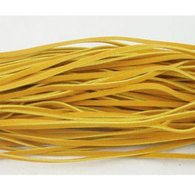 Замшевий шнур золотого кольору, ширина 3 мм, довжина 100 см