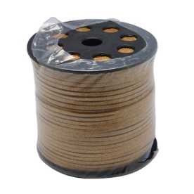 Замшевый шнур коричневого цвета, ширина 3 мм, длина 90 см