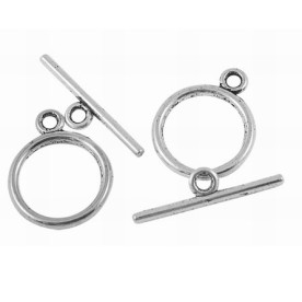 Застежка цвета античного серебра, 1 шт