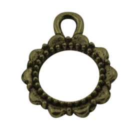 Металева підвіска "Фігурне кільце", 16 мм, 1 шт