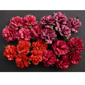 Набор гвоздик в красных тонах, 4 шт