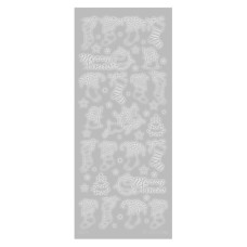 Контурні наклейки срібного кольору Silver Stockings від Dovecraft