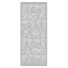 Контурні наклейки срібного кольору Silver Stockings від Dovecraft