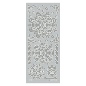 Контурні наклейки срібного кольору Silver Round Medallion від Dovecraft