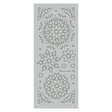 Контурні наклейки срібного кольору Silver Star Medallion від Dovecraft