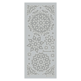 Контурні наклейки срібного кольору Silver Star Medallion від Dovecraft