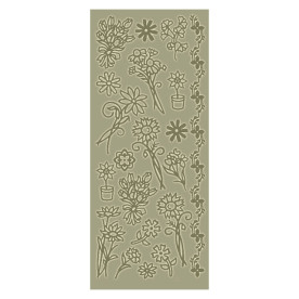 Контурные наклейки золотого цвета Gold Spring, Dovecraft