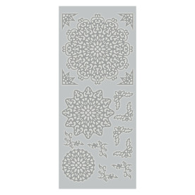 Контурные наклейки серебряного цвета Silver 3d Medallions, Dovecraft